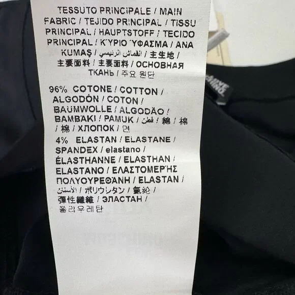 NEW Love Moschino Rainbow Foil Heart Logo Tee Black Size 2 - Picture 10 of 10